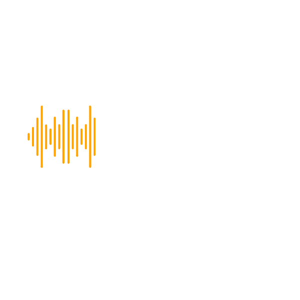 Progress bar in the shape of an audio wave. Text says "$8,429 raised. $30,000 goal."
